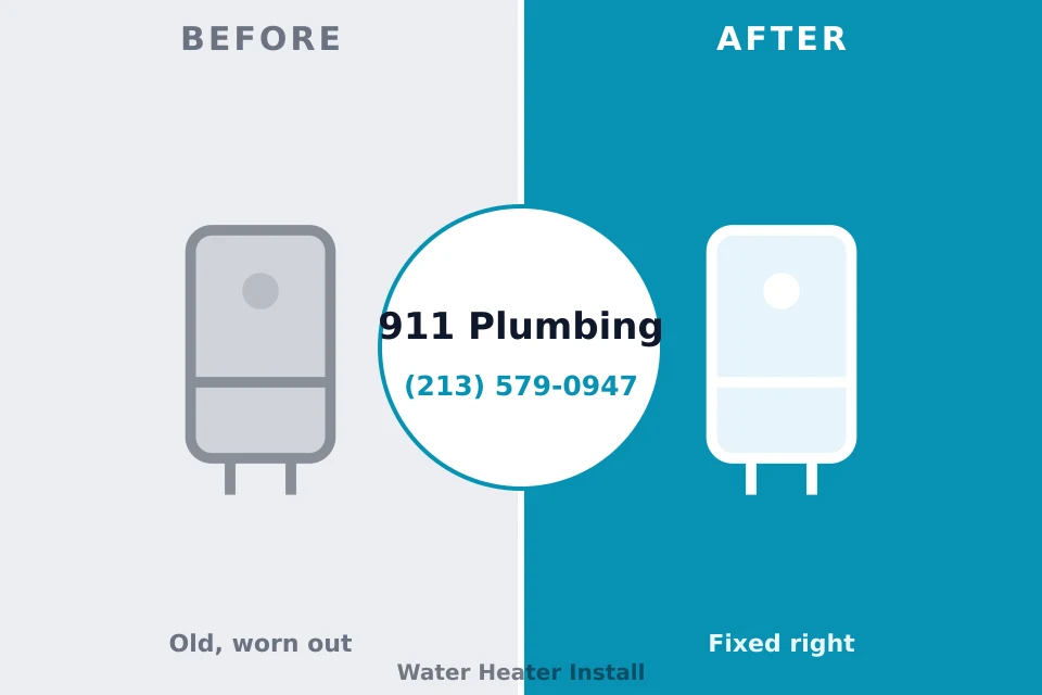 Before and after: plumbing repair Payson, AZ